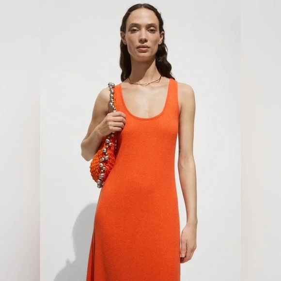 Mango orange cross back knitted dress NWT - Picture 4 of 5